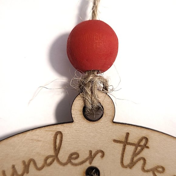 Wooden Christmas ornament Our first Christmas meet me under the mistletoe - Picture 4 of 8